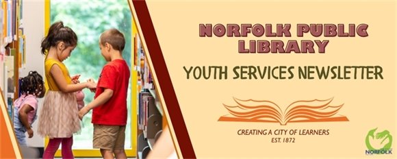 Norfolk Public Library Youth eNewsletter Heading