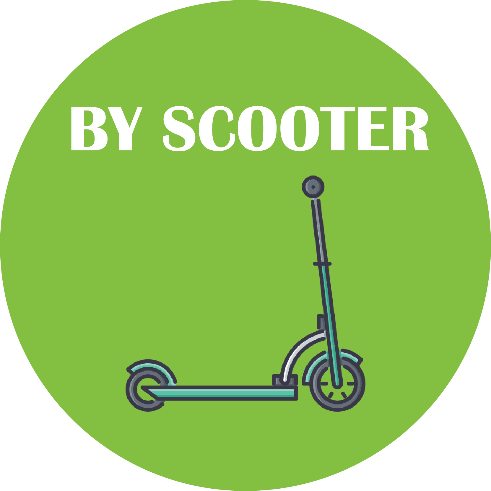 by scooter
