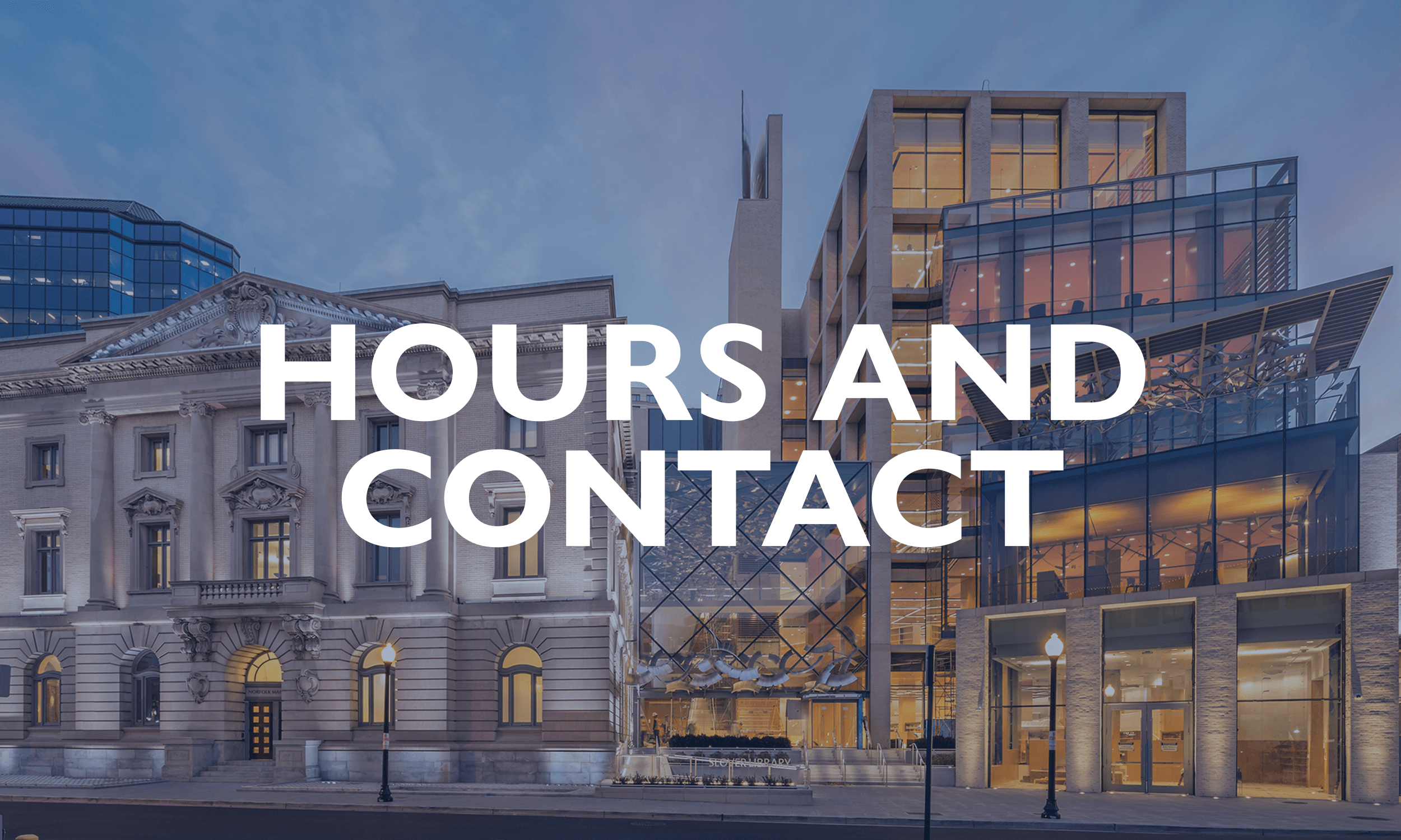 Hours and Contact Image Banner
