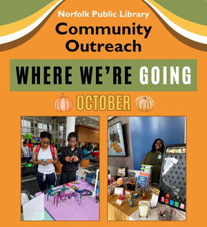 Photo of two college students playing with gadgets and photo of a woman smiling behind a table.