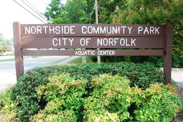 Entrance sign for Northside Park
