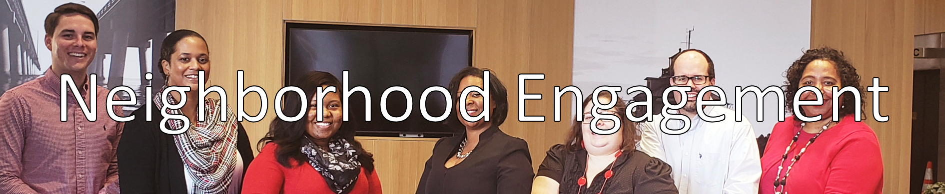 Neighborhood engagement link and staff picture