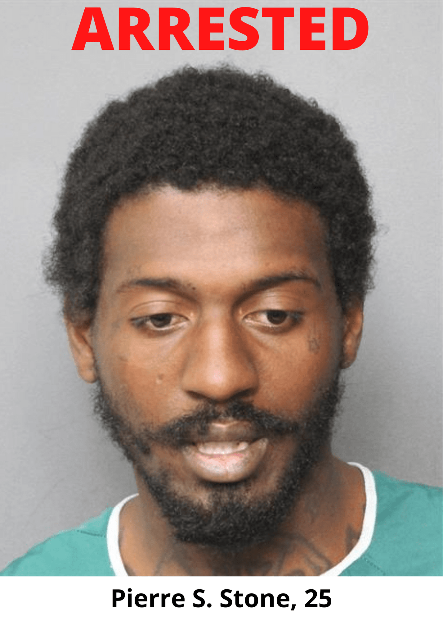 Arrest Photo - Pierre Stone