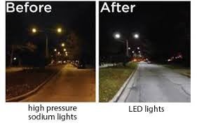 LED lights before after