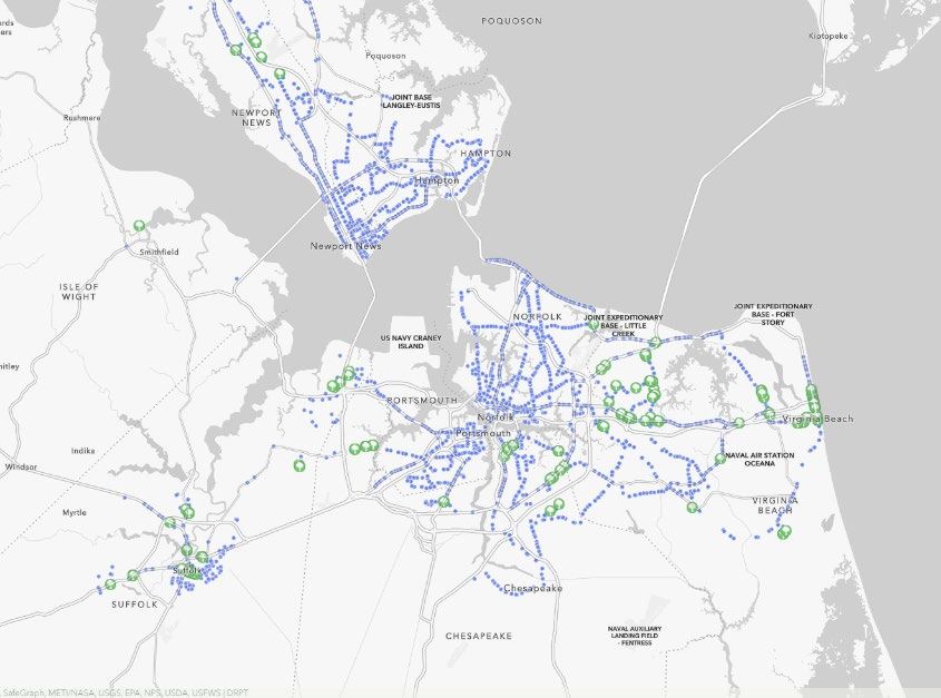 Candidate Bus Stops for tree planting image